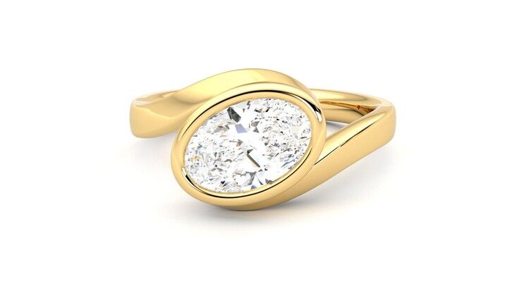 Taylor & Hart Nalu Oval Engagement Ring 360 degree image 28