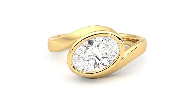 Taylor & Hart Nalu Oval Engagement Ring 360 degree image 29