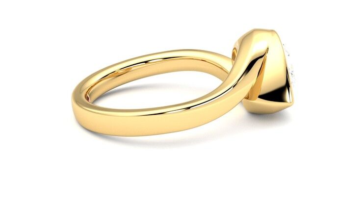 Taylor & Hart Nalu Pear Engagement Ring 360 degree image 10