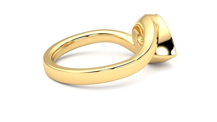 Taylor & Hart Nalu Pear Engagement Ring 360 degree image 11