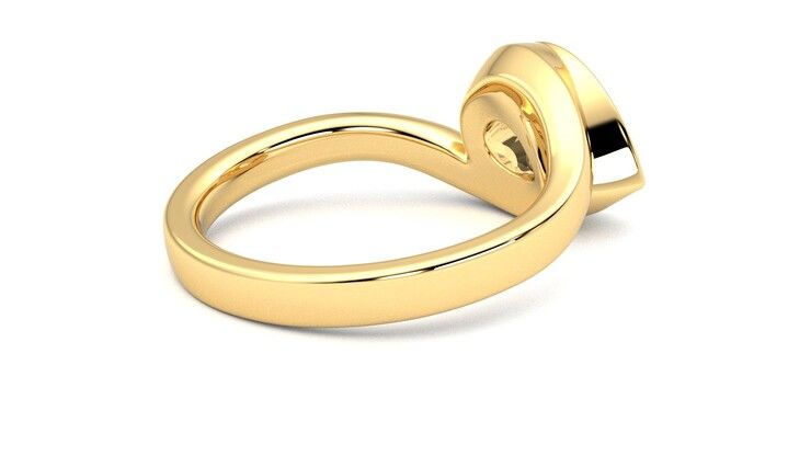 Taylor & Hart Nalu Pear Engagement Ring 360 degree image 12
