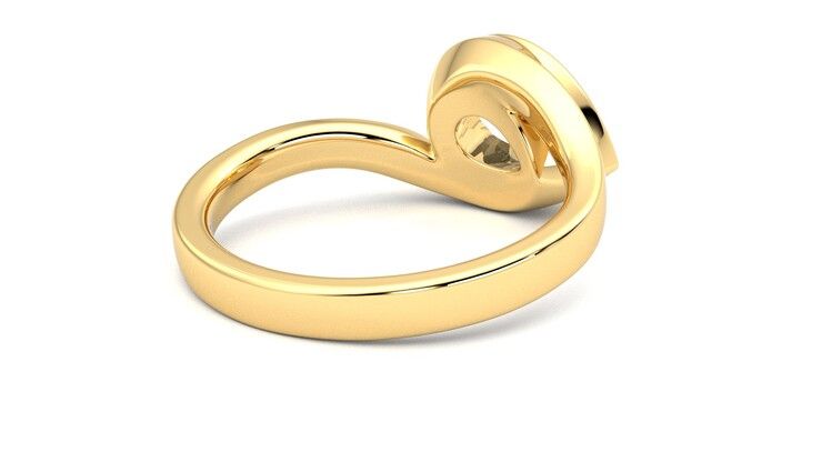 Taylor & Hart Nalu Pear Engagement Ring 360 degree image 13