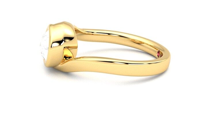 Taylor & Hart Nalu Pear Engagement Ring 360 degree image 21