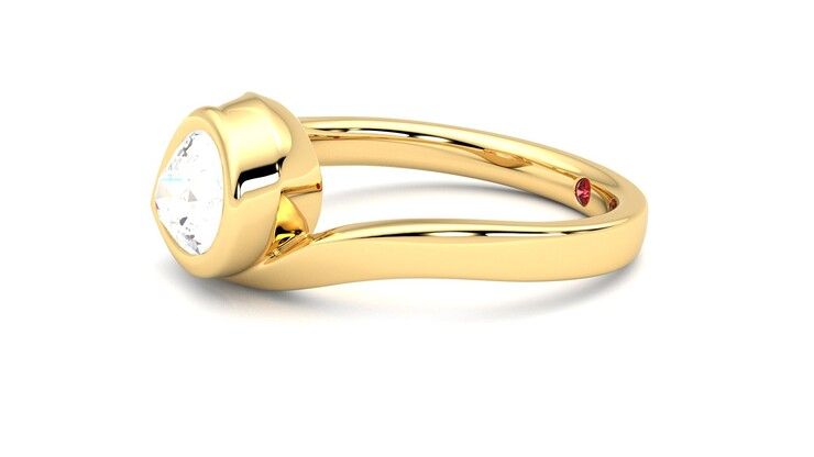 Taylor & Hart Nalu Pear Engagement Ring 360 degree image 22