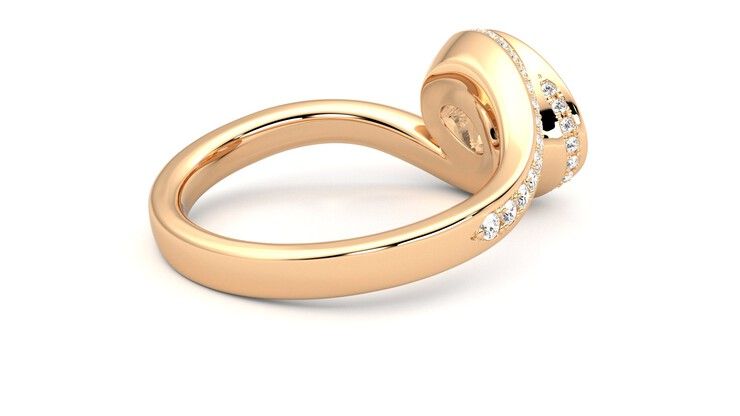Taylor & Hart Nalu Oval Engagement Ring 360 degree image 12