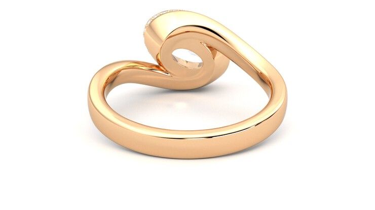 Taylor & Hart Nalu Oval Engagement Ring 360 degree image 15
