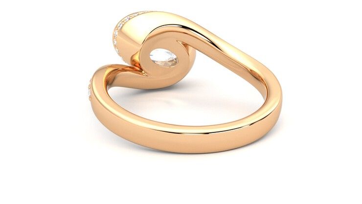Taylor & Hart Nalu Oval Engagement Ring 360 degree image 16