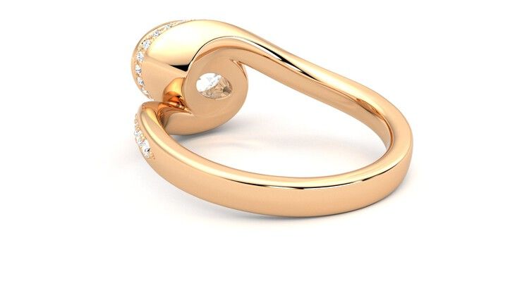 Taylor & Hart Nalu Oval Engagement Ring 360 degree image 17
