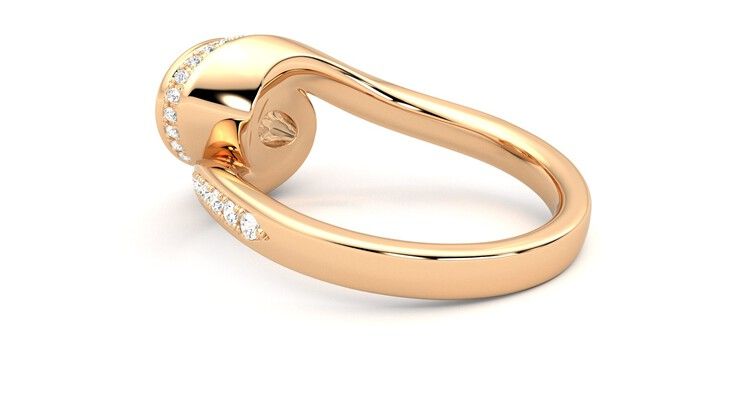 Taylor & Hart Nalu Oval Engagement Ring 360 degree image 18