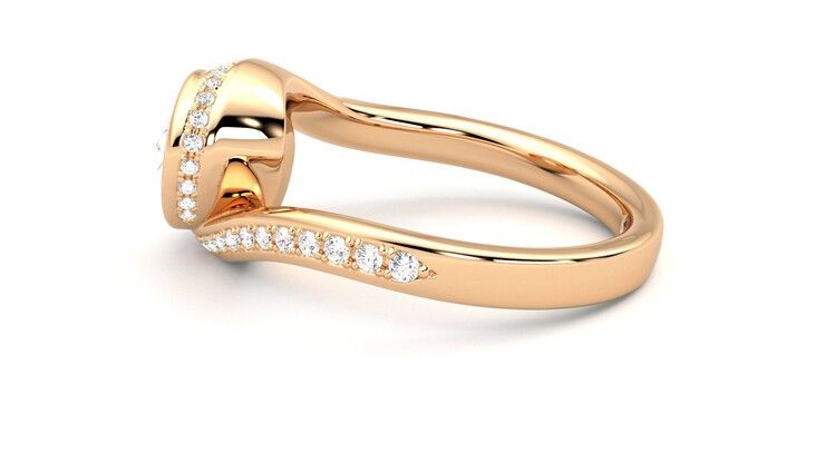 Taylor & Hart Nalu Oval Engagement Ring 360 degree image 20