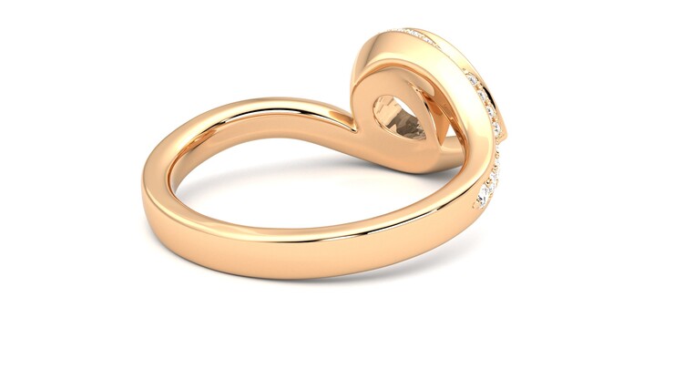 Taylor & Hart Nalu Pear Engagement Ring 360 degree image 13