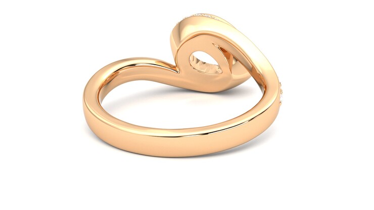 Taylor & Hart Nalu Pear Engagement Ring 360 degree image 14