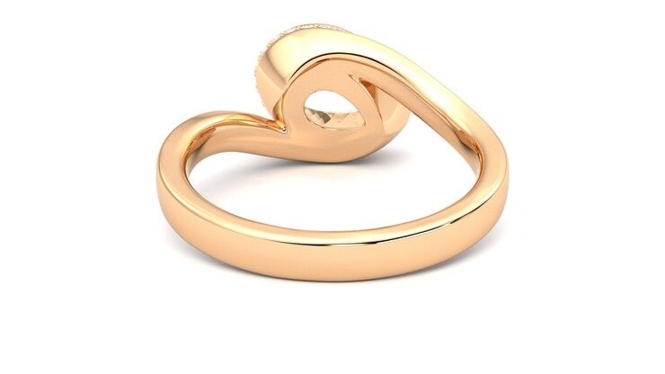 Taylor & Hart Nalu Pear Engagement Ring 360 degree image 15