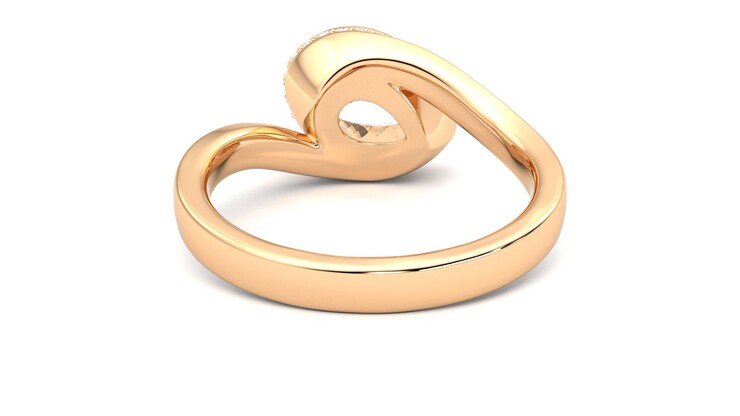 Taylor & Hart Nalu Pear Engagement Ring 360 degree image 15