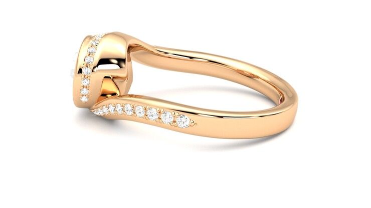 Taylor & Hart Nalu Pear Engagement Ring 360 degree image 20