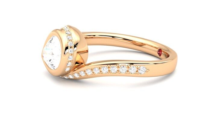 Taylor & Hart Nalu Pear Engagement Ring 360 degree image 22