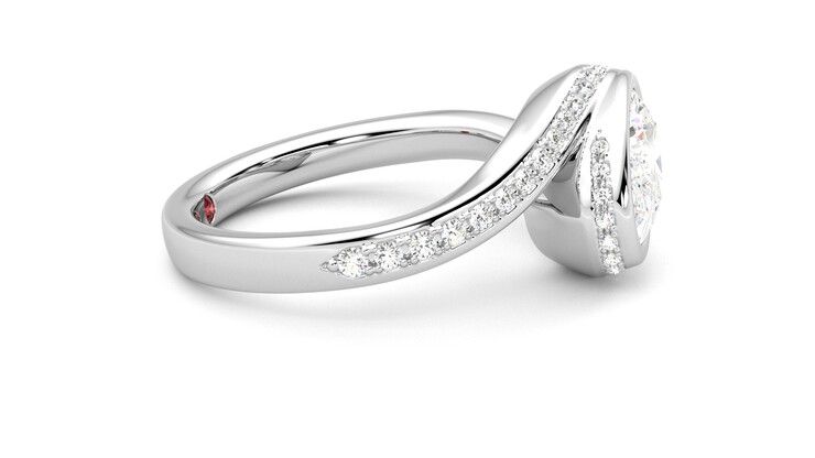 Taylor & Hart Nalu Oval Engagement Ring 360 degree image 9