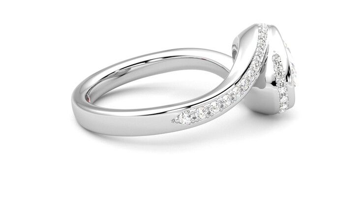 Taylor & Hart Nalu Oval Engagement Ring 360 degree image 10