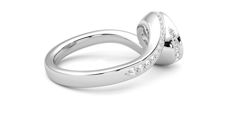 Taylor & Hart Nalu Oval Engagement Ring 360 degree image 11