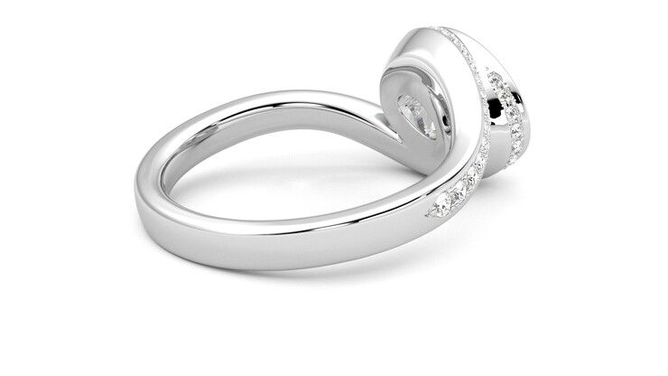Taylor & Hart Nalu Oval Engagement Ring 360 degree image 12