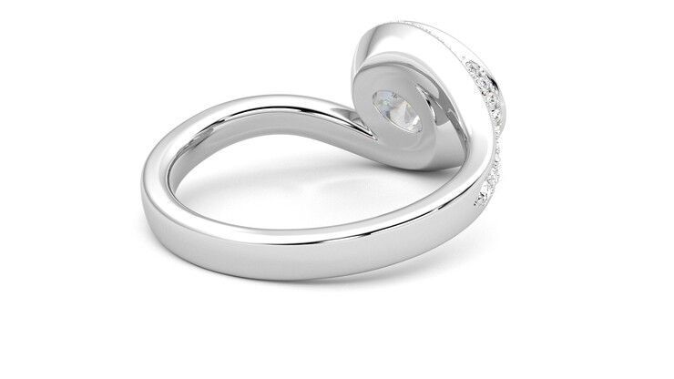 Taylor & Hart Nalu Oval Engagement Ring 360 degree image 13