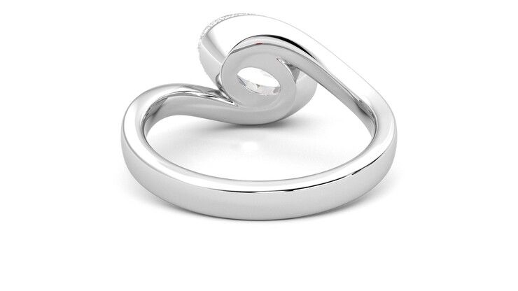 Taylor & Hart Nalu Oval Engagement Ring 360 degree image 15