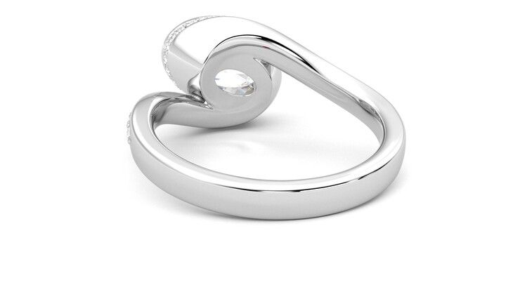 Taylor & Hart Nalu Oval Engagement Ring 360 degree image 16