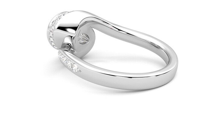Taylor & Hart Nalu Oval Engagement Ring 360 degree image 18