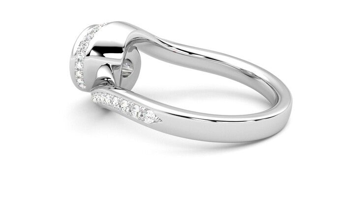 Taylor & Hart Nalu Oval Engagement Ring 360 degree image 19