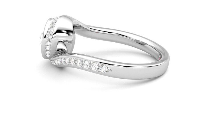 Taylor & Hart Nalu Oval Engagement Ring 360 degree image 20