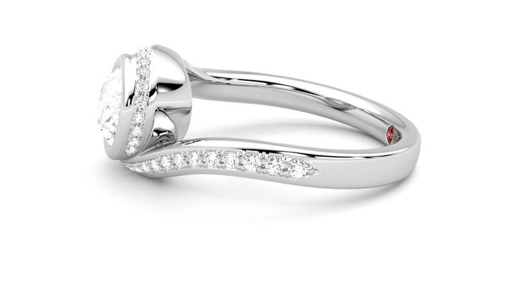 Taylor & Hart Nalu Oval Engagement Ring 360 degree image 21