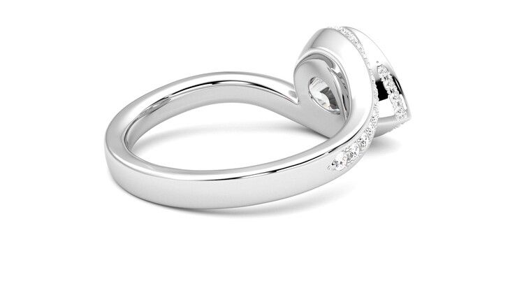 Taylor & Hart Nalu Pear Engagement Ring 360 degree image 12