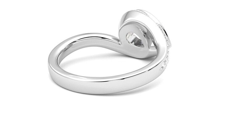 Taylor & Hart Nalu Pear Engagement Ring 360 degree image 13