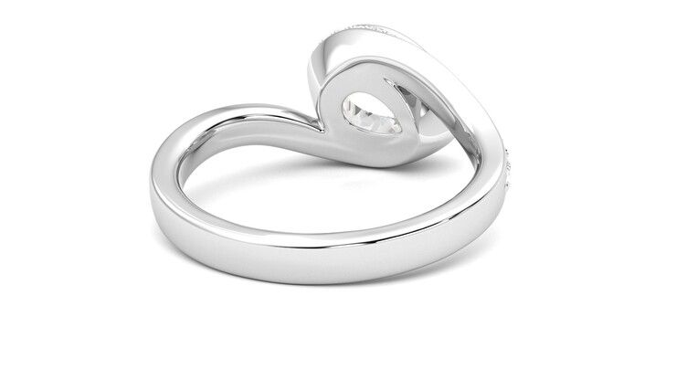 Taylor & Hart Nalu Pear Engagement Ring 360 degree image 14