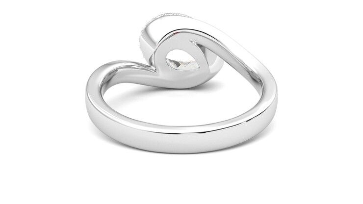 Taylor & Hart Nalu Pear Engagement Ring 360 degree image 15