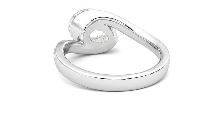 Taylor & Hart Nalu Pear Engagement Ring 360 degree image 16