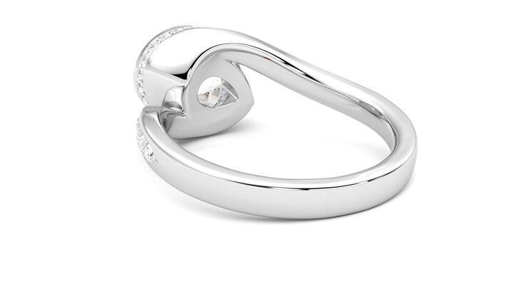 Taylor & Hart Nalu Pear Engagement Ring 360 degree image 17