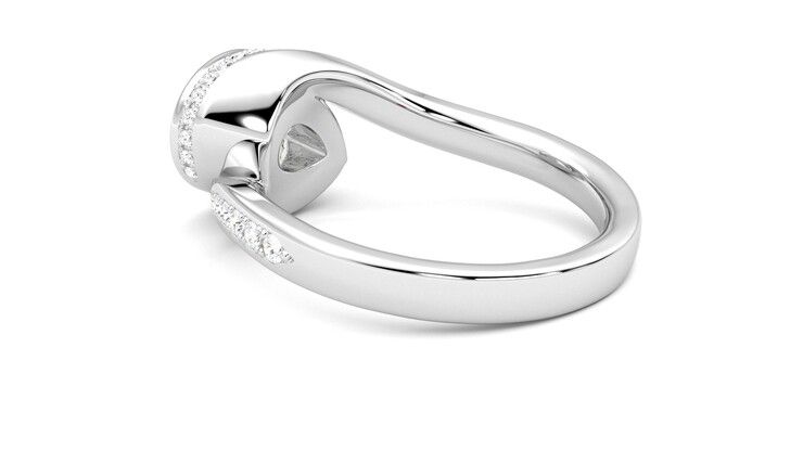 Taylor & Hart Nalu Pear Engagement Ring 360 degree image 18