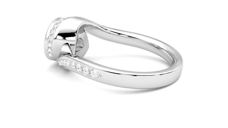 Taylor & Hart Nalu Pear Engagement Ring 360 degree image 19