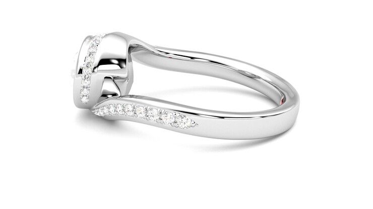Taylor & Hart Nalu Pear Engagement Ring 360 degree image 20