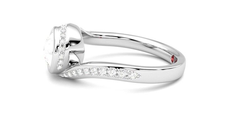 Taylor & Hart Nalu Pear Engagement Ring 360 degree image 21