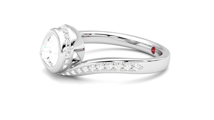 Taylor & Hart Nalu Pear Engagement Ring 360 degree image 22