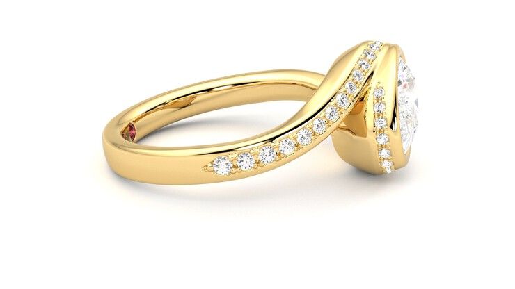 Taylor & Hart Nalu Oval Engagement Ring 360 degree image 9