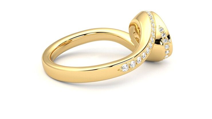 Taylor & Hart Nalu Oval Engagement Ring 360 degree image 11