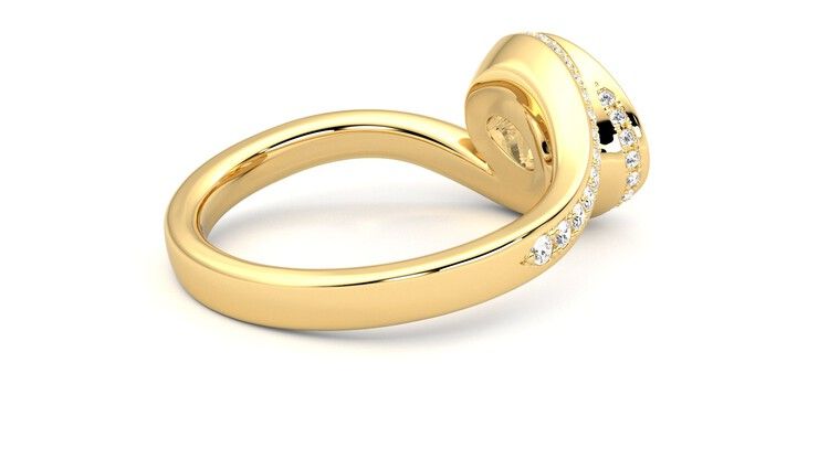 Taylor & Hart Nalu Oval Engagement Ring 360 degree image 12