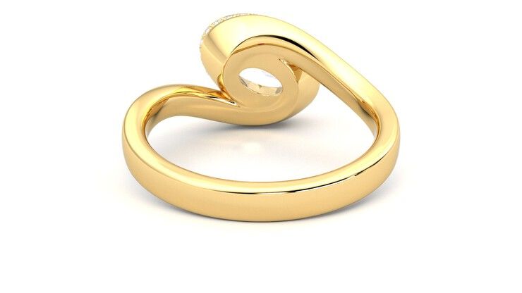 Taylor & Hart Nalu Oval Engagement Ring 360 degree image 15
