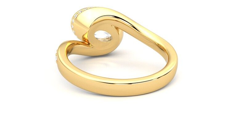 Taylor & Hart Nalu Oval Engagement Ring 360 degree image 16