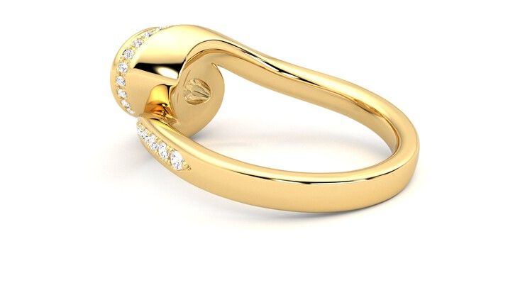 Taylor & Hart Nalu Oval Engagement Ring 360 degree image 18