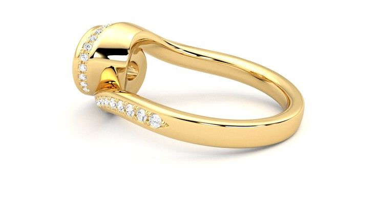 Taylor & Hart Nalu Oval Engagement Ring 360 degree image 19