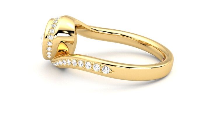 Taylor & Hart Nalu Oval Engagement Ring 360 degree image 20